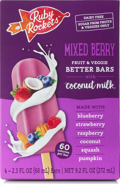 Mixed Berry Fruit & Veggie Better Bars with Coconut Milk – Ruby