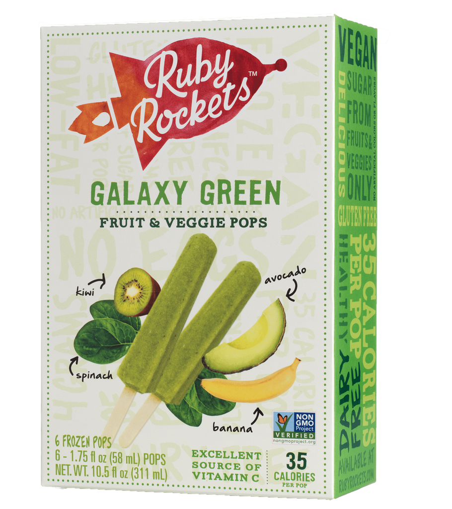 Rubyrockets.com Fruit & Veggie Pops Galaxy Green Frozen Pop