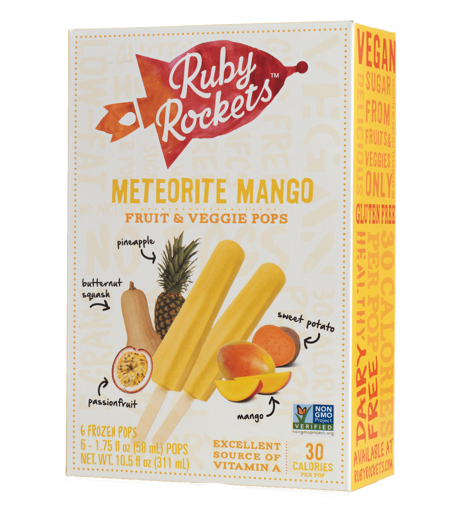 Rubyrockets.com Fruit & Veggie Pops Meteorite Mango Frozen Pop