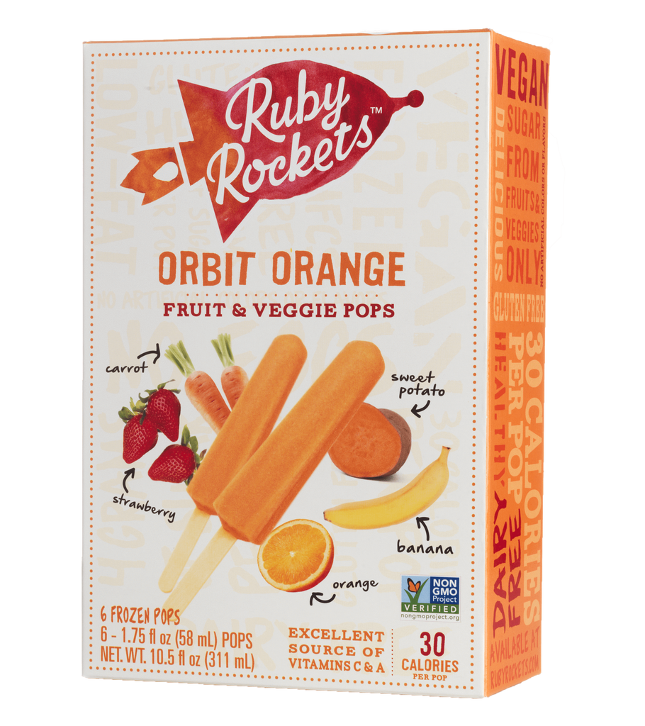 Rubyrockets.com Fruit & Veggie Pops Orbit Orange Frozen Pop