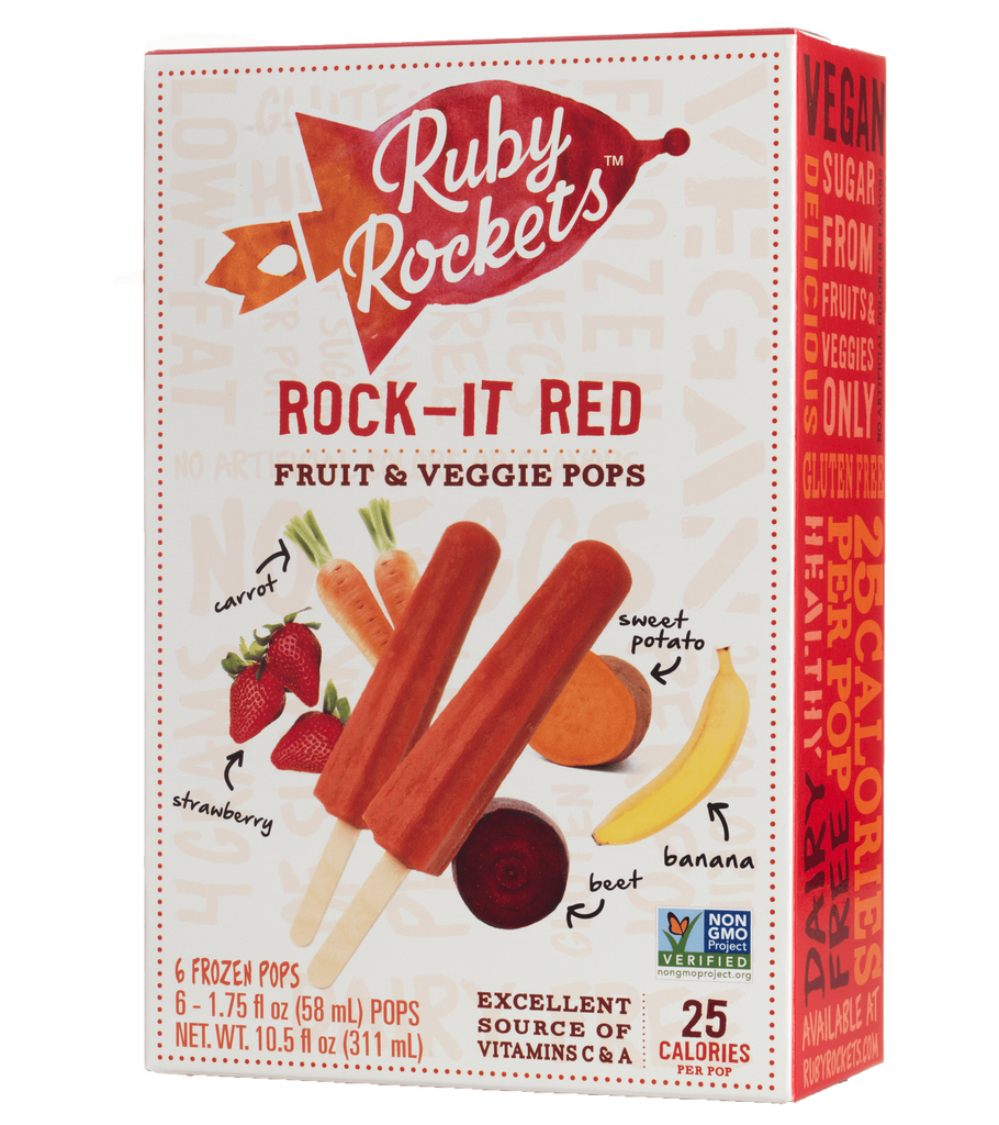 Rubyrockets.com Fruit & Veggie Pops Rock-It Red Frozen Pop