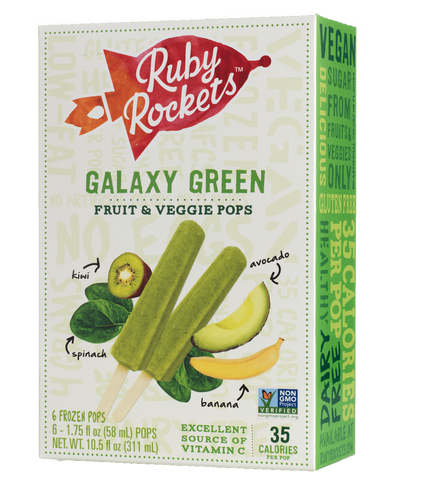 Rubyrockets.com Fruit & Veggie Pops Galaxy Green Frozen Pop
