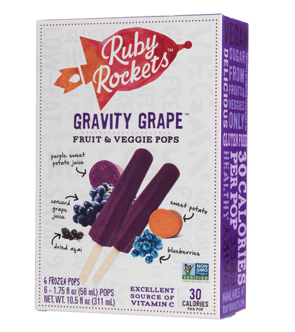 Rubyrockets.com Fruit & Veggie Pops Gravity Grape Frozen Pop