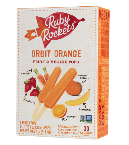Rubyrockets.com Fruit & Veggie Pops Orbit Orange Frozen Pop