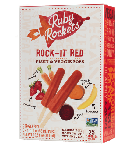 Rubyrockets.com Fruit & Veggie Pops Rock-It Red Frozen Pop